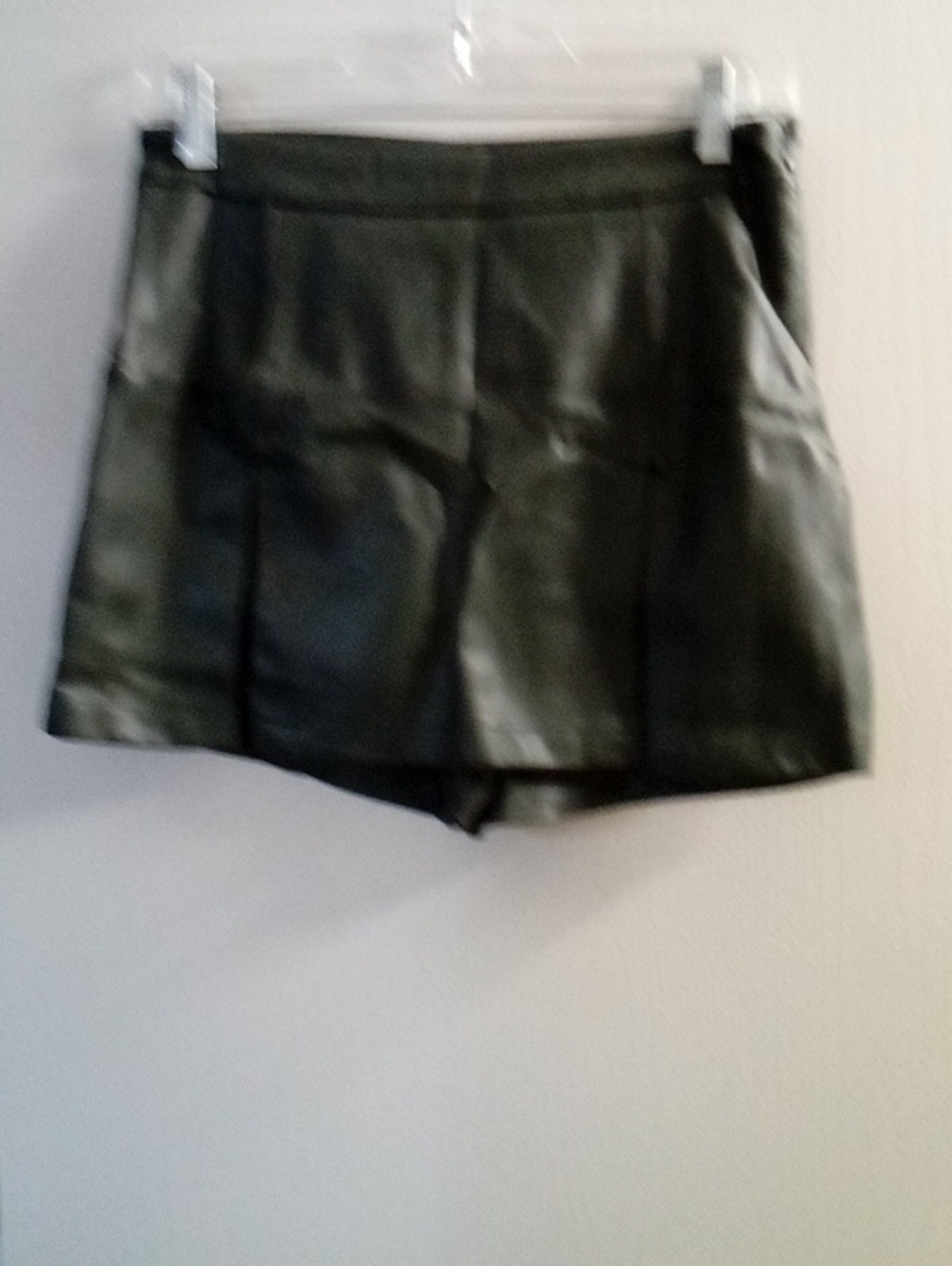 Faux Leather Black Women’s Skort Shorts